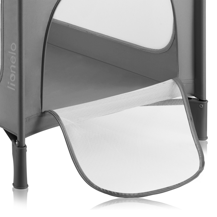Lionelo - Travel Cot JASMIN EASY FOLD Grey Stone