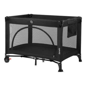 Lionelo - Travel Cot LAURA Black Carbon