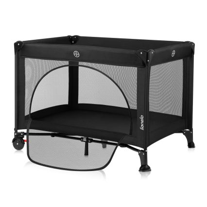 Lionelo - Travel Cot LAURA Black Carbon