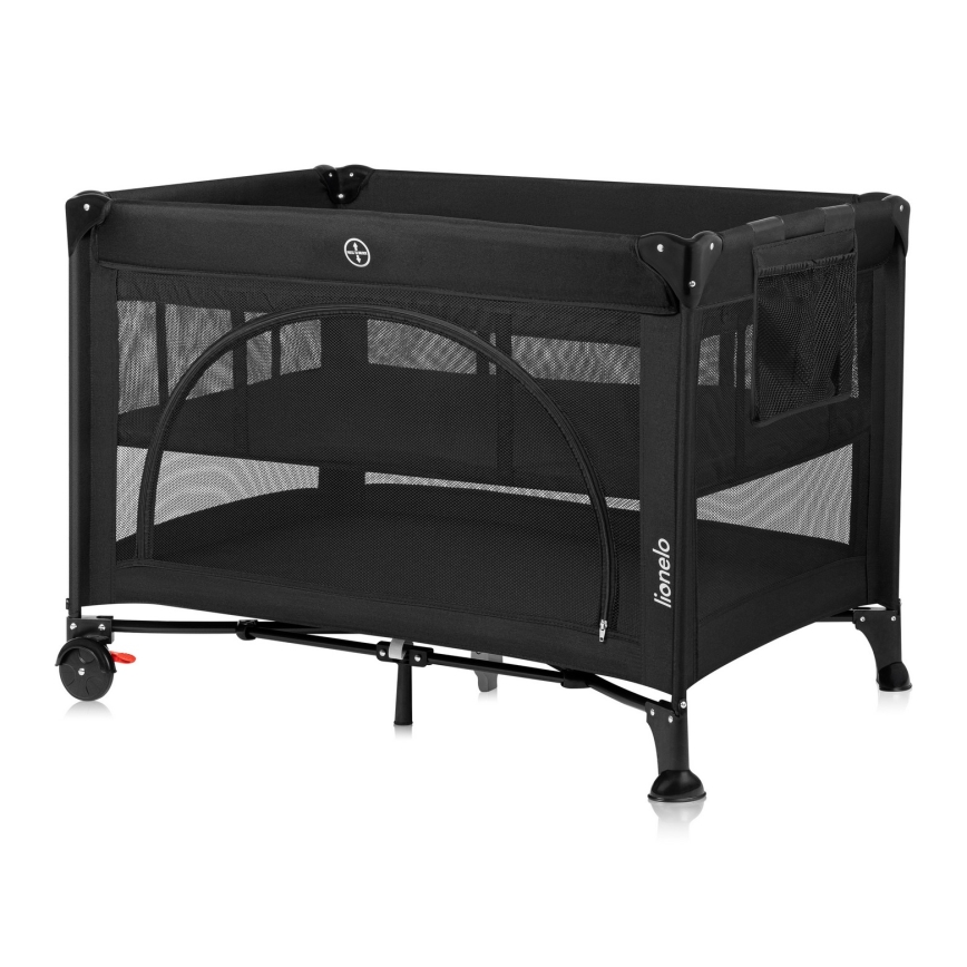 Lionelo - Travel Cot LAURA Black Carbon