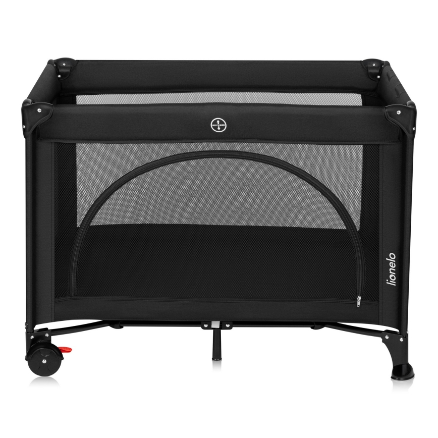 Lionelo - Travel Cot LAURA Black Carbon