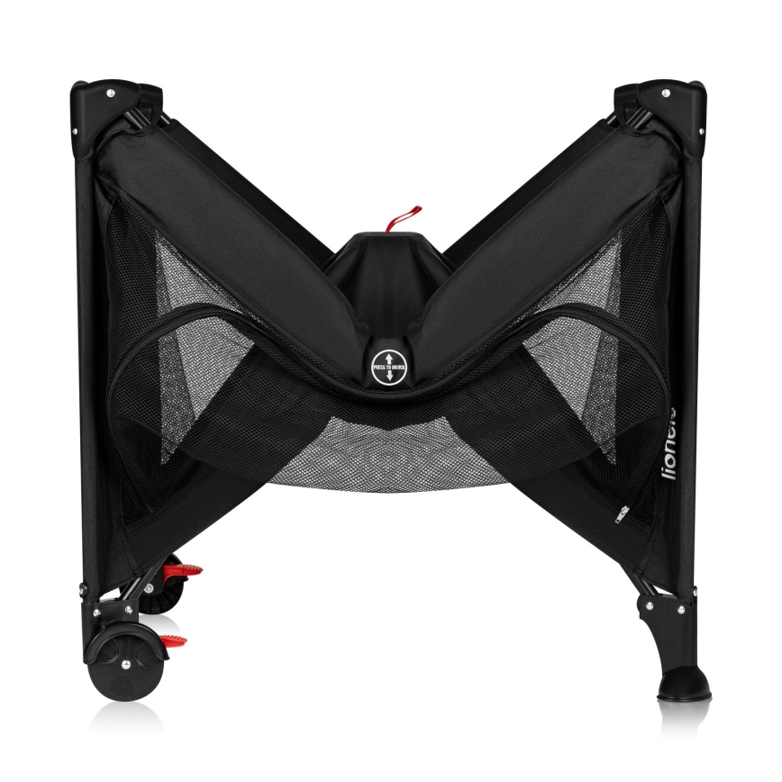 Lionelo - Travel Cot LAURA Black Carbon