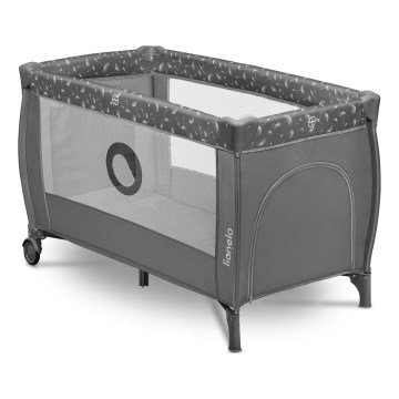 Lionelo - Travel Cot STEFI PLUS Grey White