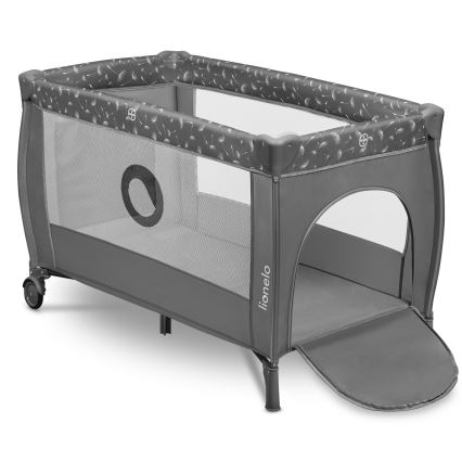 Lionelo - Travel Cot STEFI PLUS Grey White