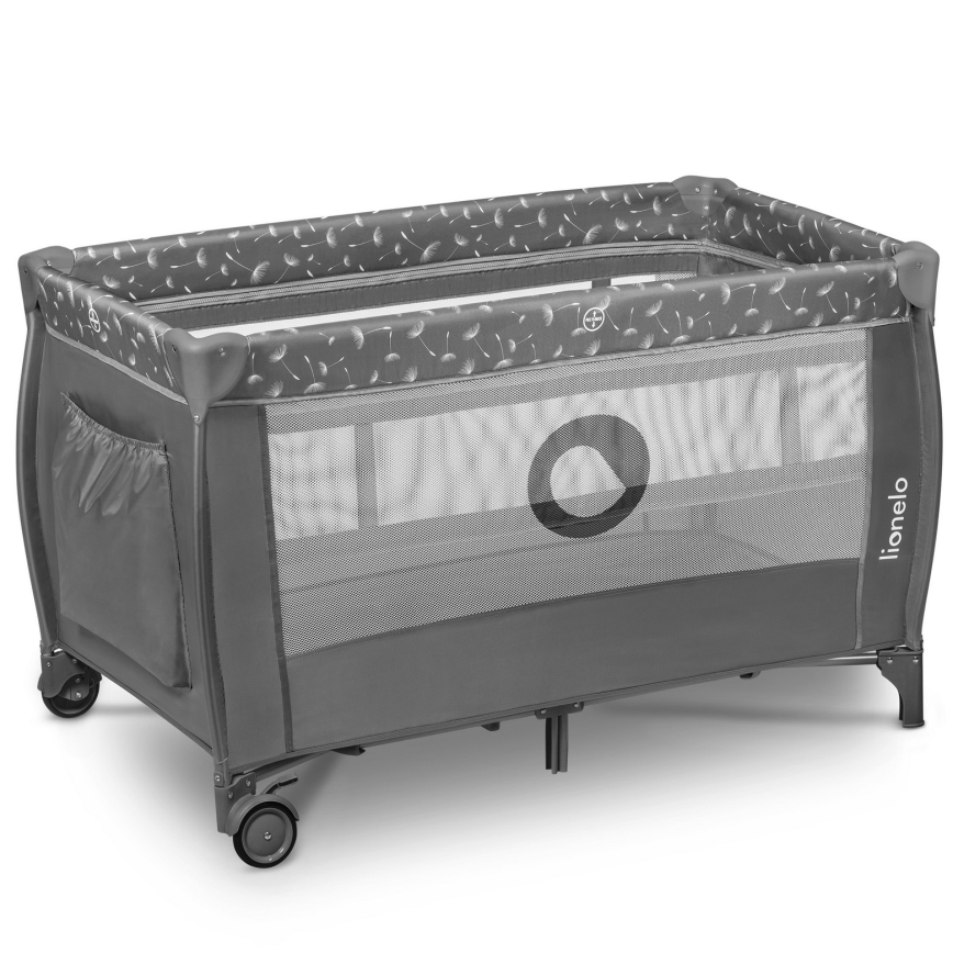 Lionelo - Travel Cot STEFI PLUS Grey White