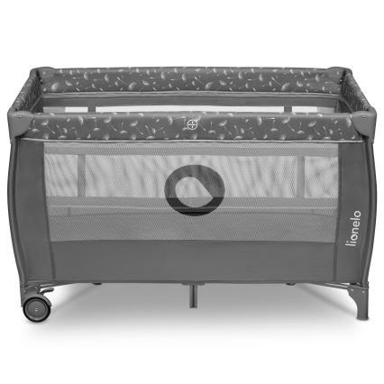 Lionelo - Travel Cot STEFI PLUS Grey White