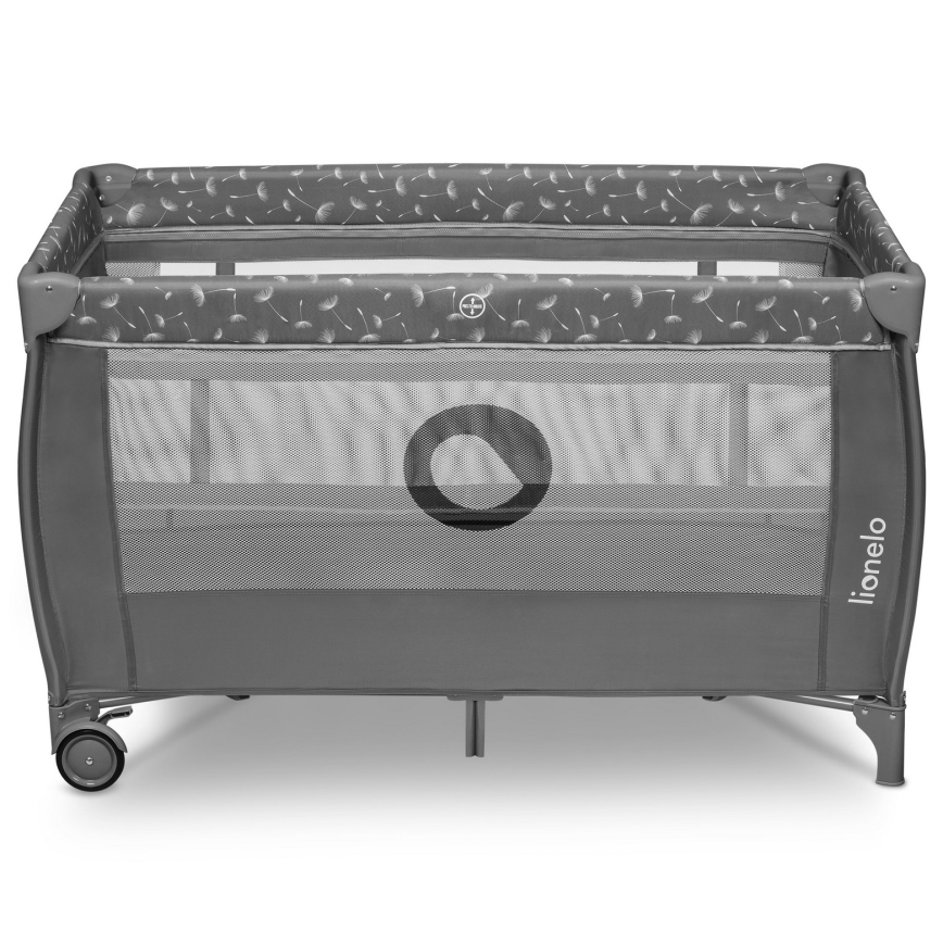 Lionelo - Travel Cot STEFI PLUS Grey White