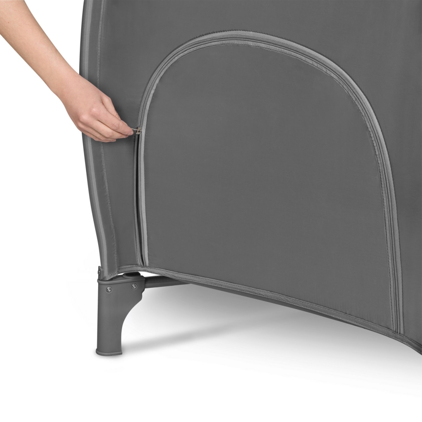 Lionelo - Travel Cot STEFI PLUS Grey White
