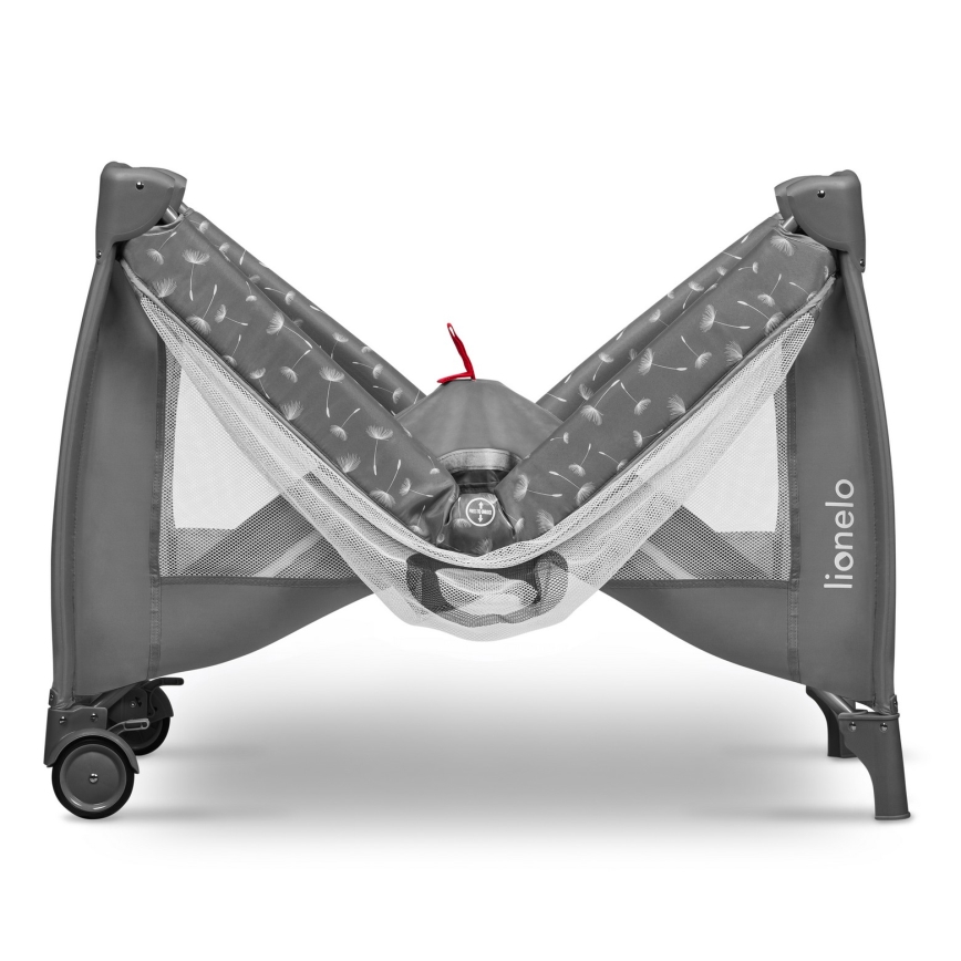 Lionelo - Travel Cot STEFI PLUS Grey White