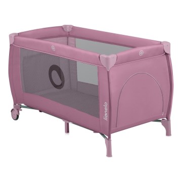 Lionelo - Travel Cot STEFI PLUS Pink Magnolia