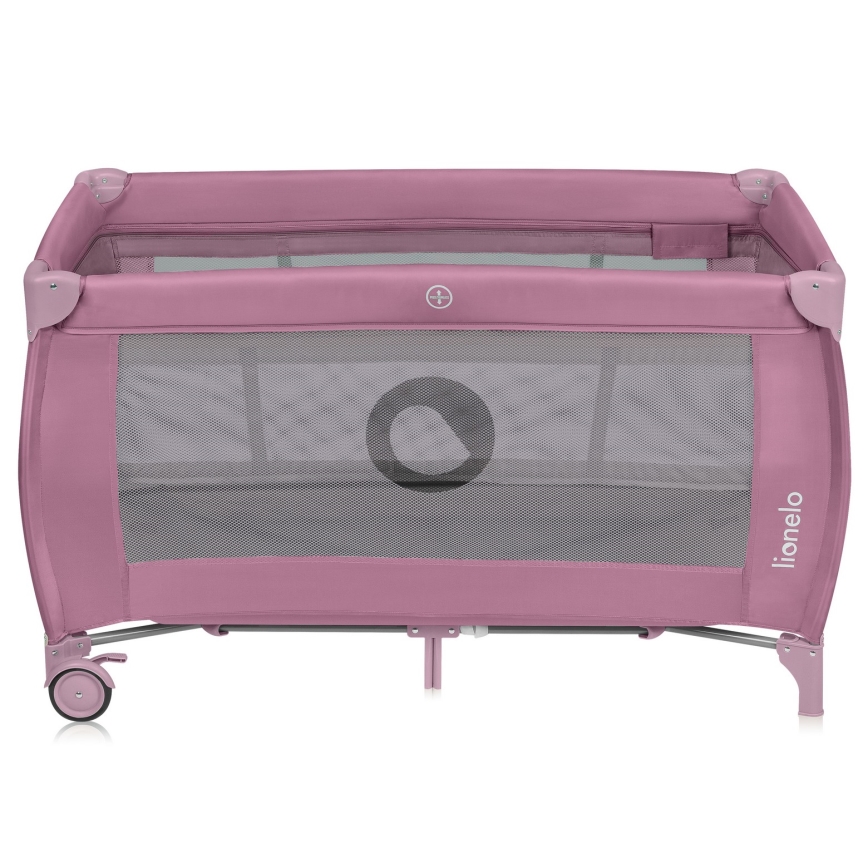 Lionelo - Travel Cot STEFI PLUS Pink Magnolia