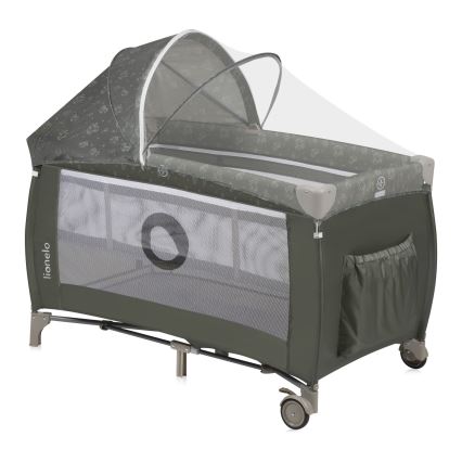 Lionelo - Travel Cot SVEN PLUS Beige Olive