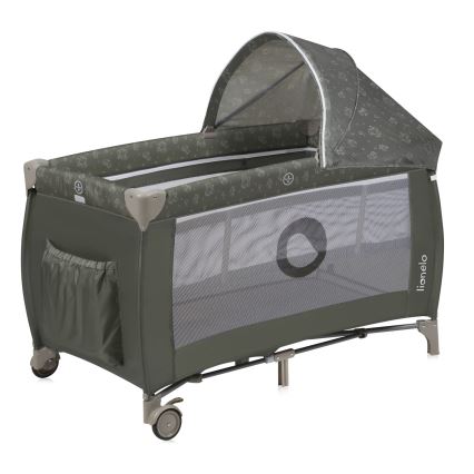 Lionelo - Travel Cot SVEN PLUS Beige Olive