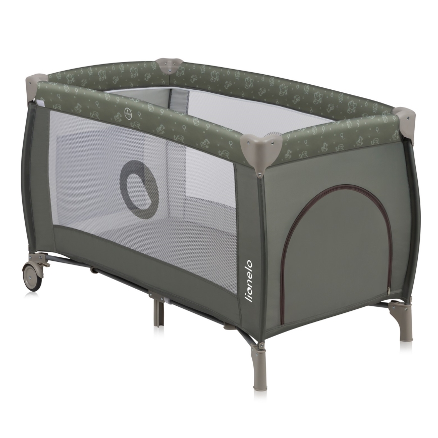 Lionelo - Travel Cot SVEN PLUS Beige Olive