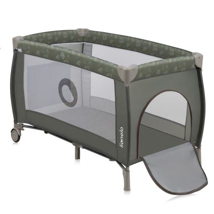 Lionelo - Travel Cot SVEN PLUS Beige Olive