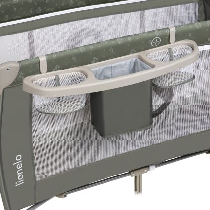 Lionelo - Travel Cot SVEN PLUS Beige Olive