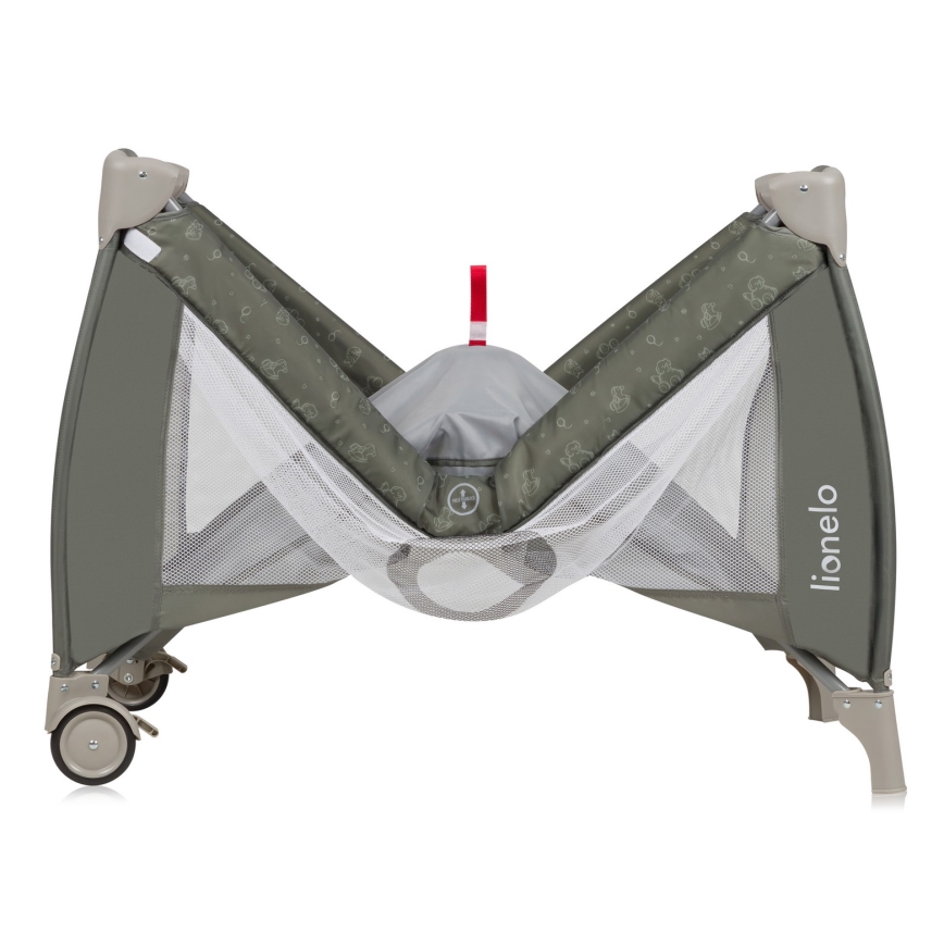 Lionelo - Travel Cot SVEN PLUS Beige Olive