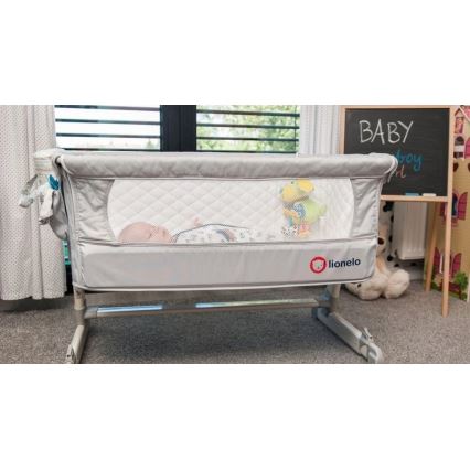 Lionelo - Travel Cot THEO Concrete
