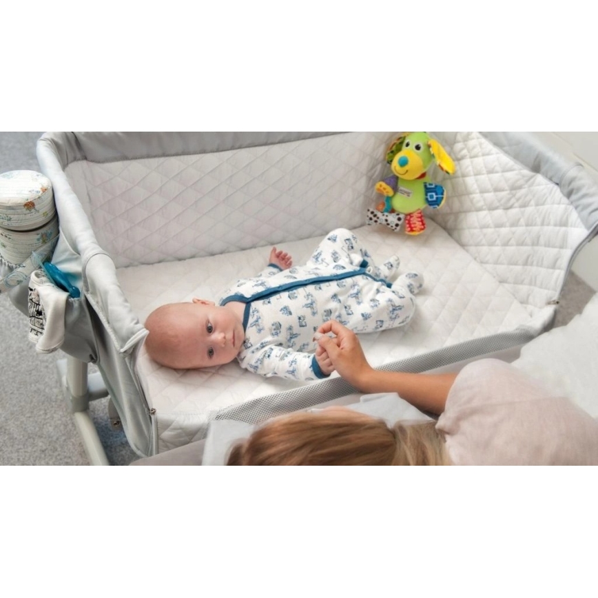 Lionelo - Travel Cot THEO Concrete