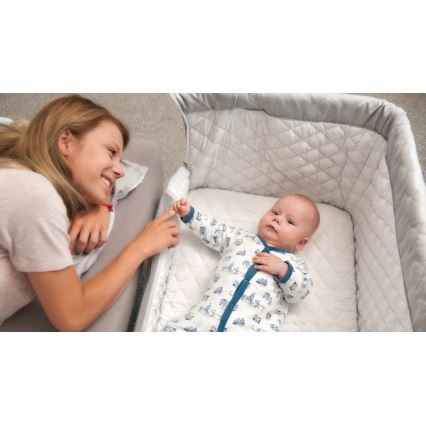 Lionelo - Travel Cot THEO Concrete