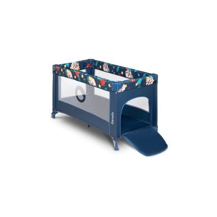 Lionelo - Travel crib STEFI dark blue