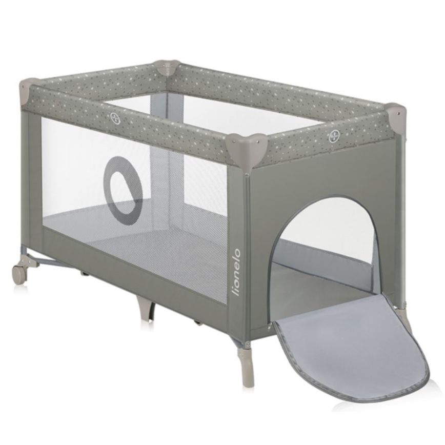 Lionelo - Travel crib STEFI grey