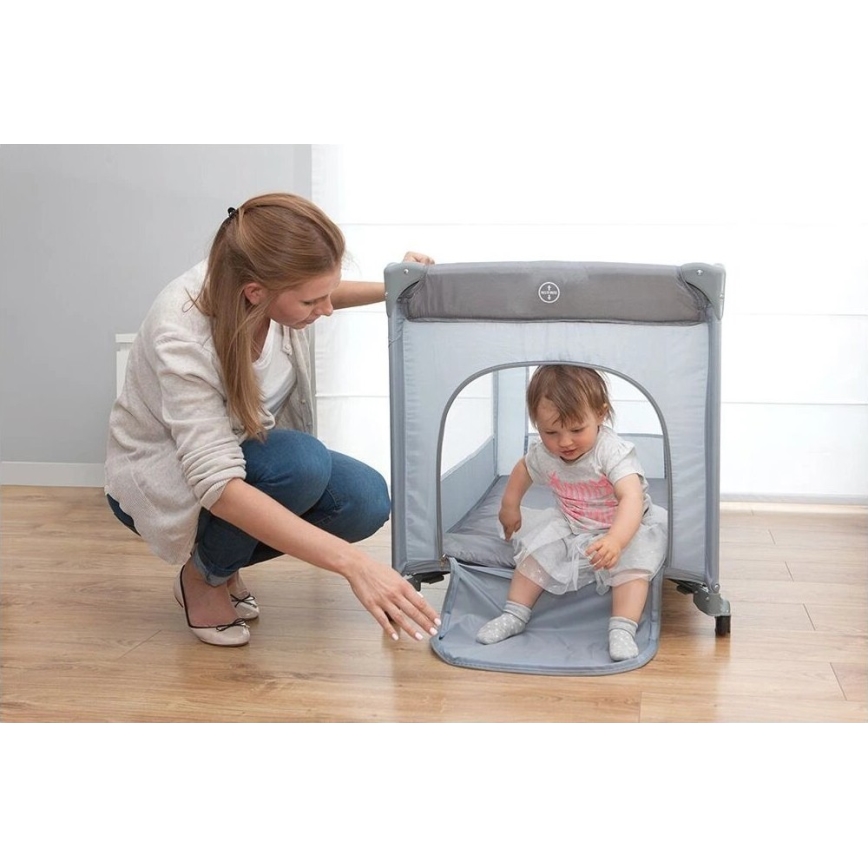 Lionelo - Travel crib STEFI grey