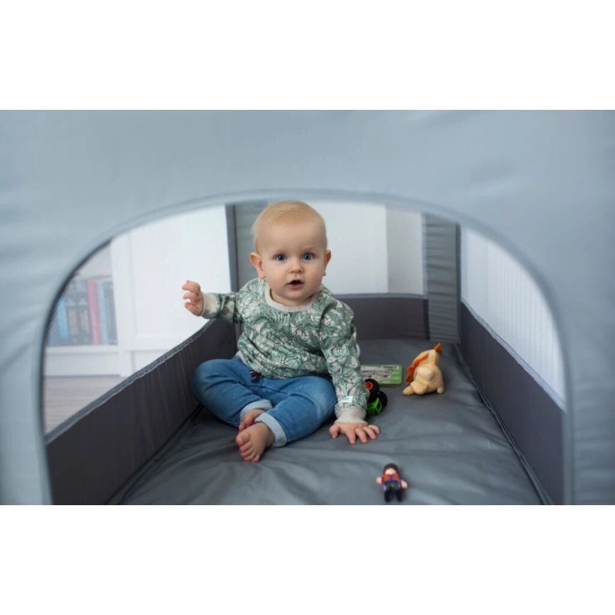Lionelo - Travel crib STEFI grey