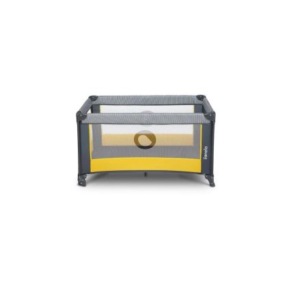 Lionelo - Travel crib STEFI grey/yellow