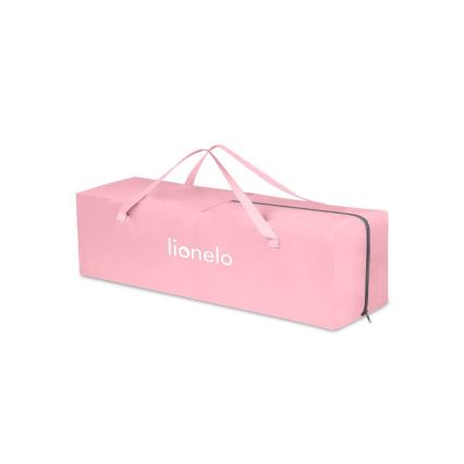 Lionelo - Travel crib STEFI pink/grey