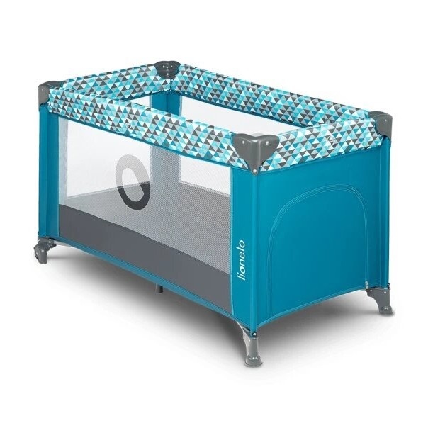Lionelo - Travel crib STEFI turquoise