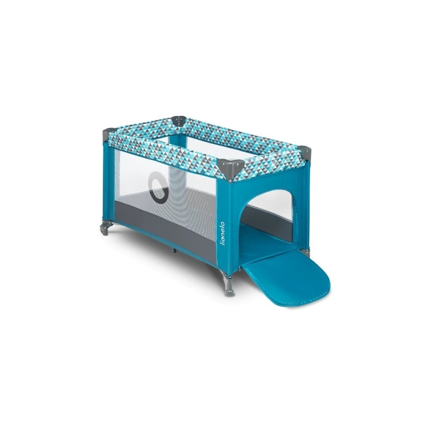 Lionelo - Travel crib STEFI turquoise
