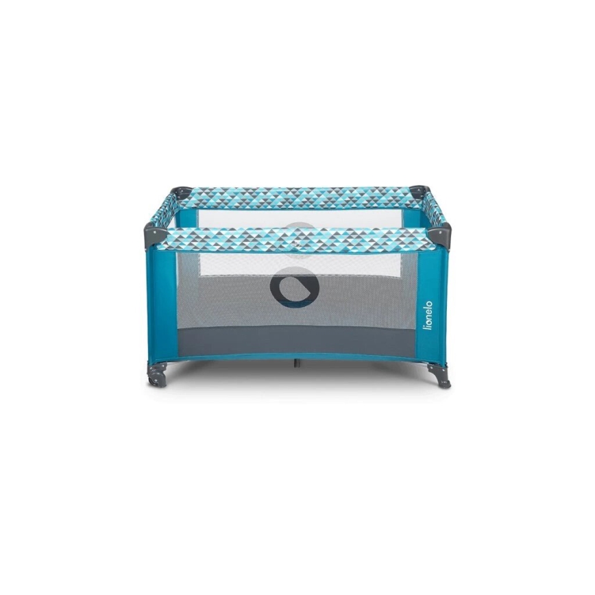 Lionelo - Travel crib STEFI turquoise