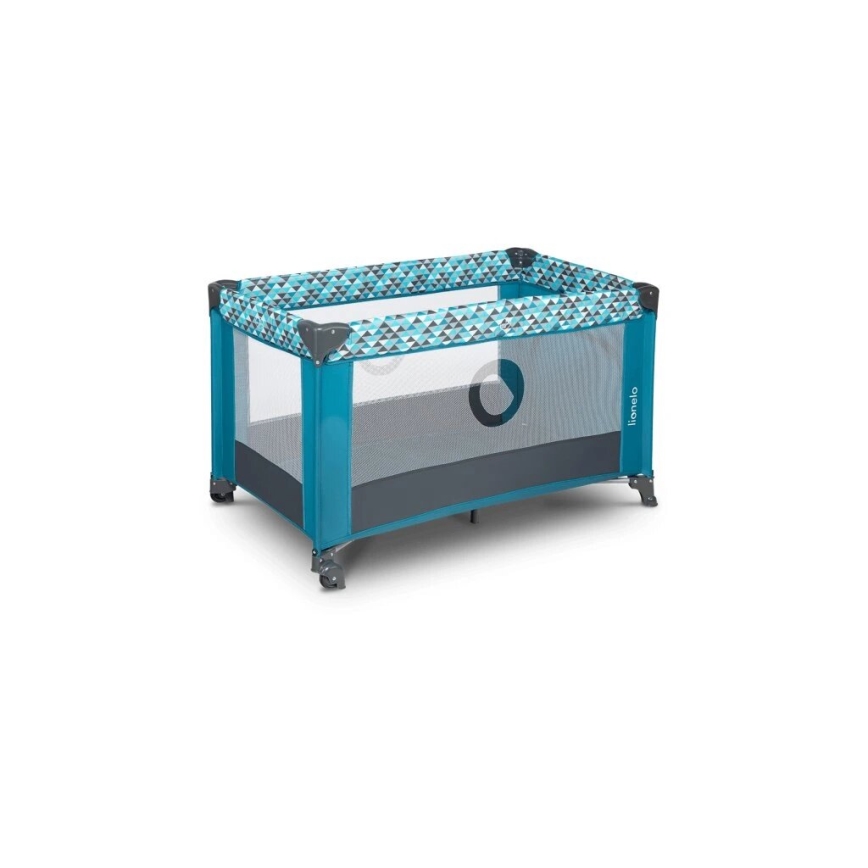 Lionelo - Travel crib STEFI turquoise