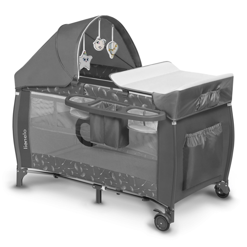 Lionelo - Travel crib SVEN PLUS grey