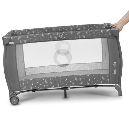 Lionelo - Travel crib SVEN PLUS grey