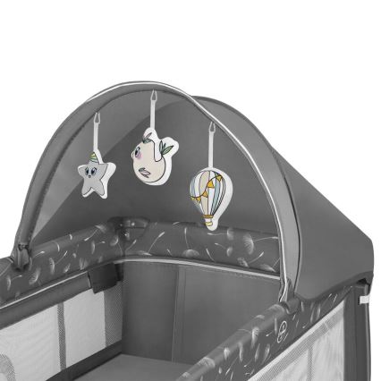 Lionelo - Travel crib SVEN PLUS grey
