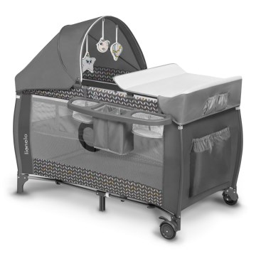 Lionelo - Travel crib SVEN PLUS grey