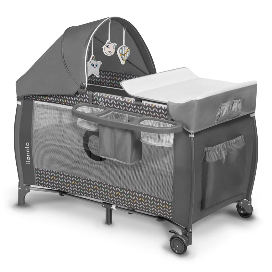 Lionelo - Travel crib SVEN PLUS grey
