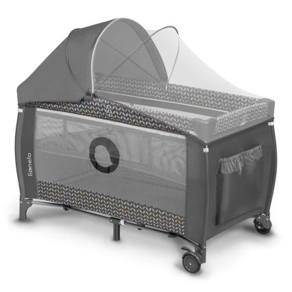 Lionelo - Travel crib SVEN PLUS grey