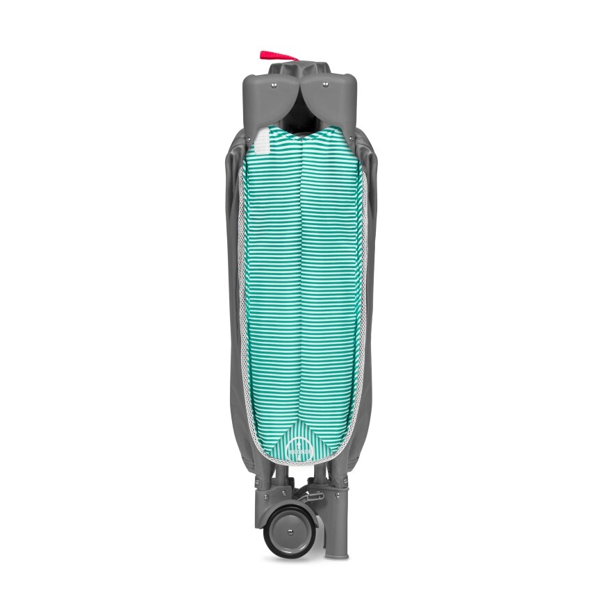Lionelo - Travel crib SVEN PLUS grey/turquoise