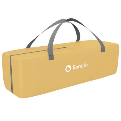 Lionelo - Travel crib SVEN PLUS grey/yellow