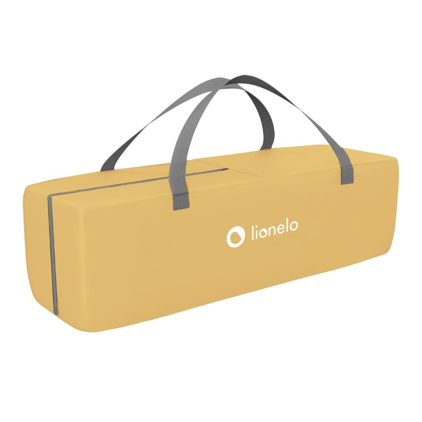 Lionelo - Travel crib SVEN PLUS grey/yellow