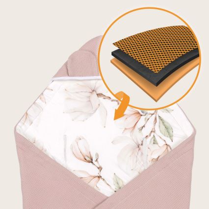 Lionelo - TRAVEL SWADDLE 90x90 cm Car Seat Swaddle, Beige Magnolia