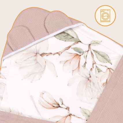 Lionelo - TRAVEL SWADDLE 90x90 cm Car Seat Swaddle, Beige Magnolia