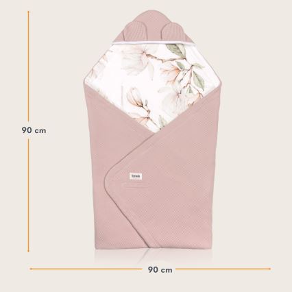 Lionelo - TRAVEL SWADDLE 90x90 cm Car Seat Swaddle, Beige Magnolia