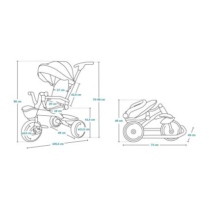 Lionelo - TRIS Kids' Tricycle, Grey