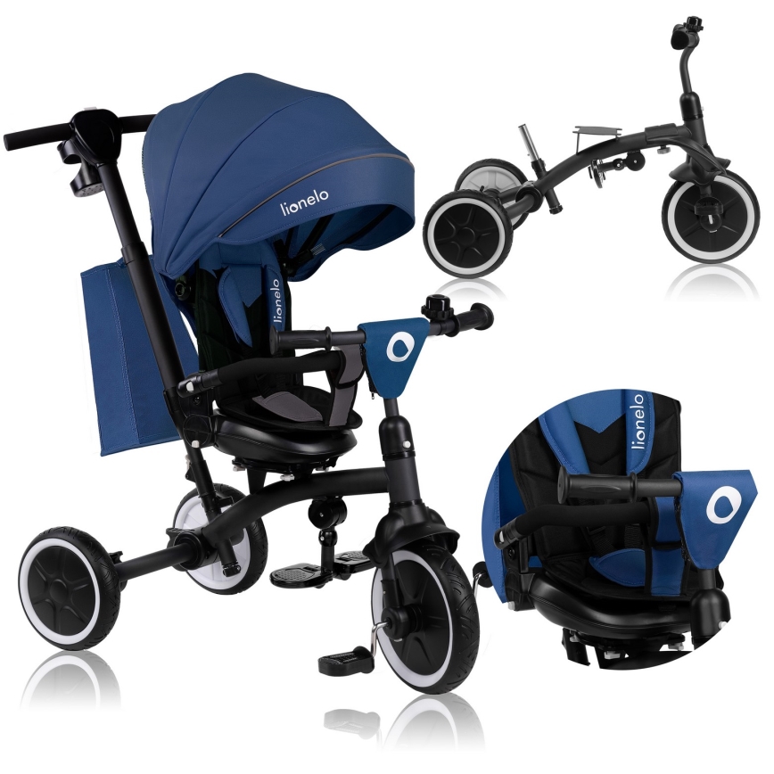 Lionelo - TRIS PLUS Children's Tricycle Blue Denim