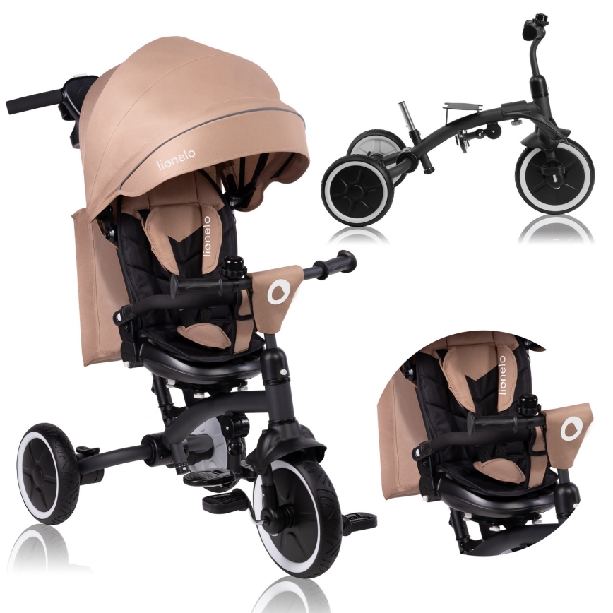 Lionelo - TRIS PLUS Kids' Tricycle, Beige Sand
