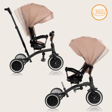 Lionelo - TRIS PLUS Kids' Tricycle, Beige Sand